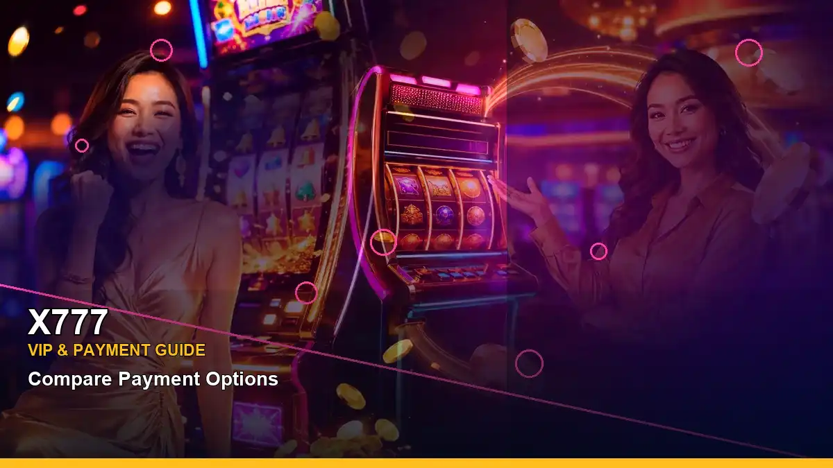X777 left close-up neon jackpot slot games highlighting mobile-friendly casino play