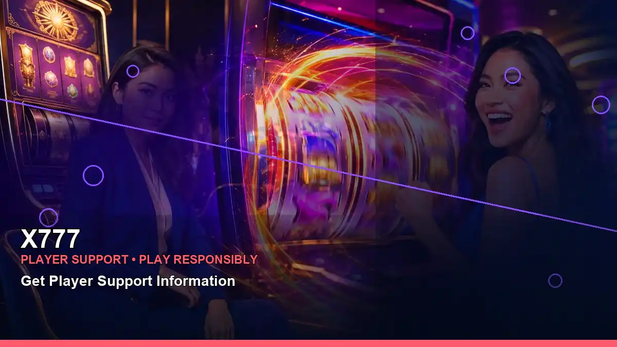 X777 burst free spins slot games featuring an adult Filipina casino host with a left close-up composition