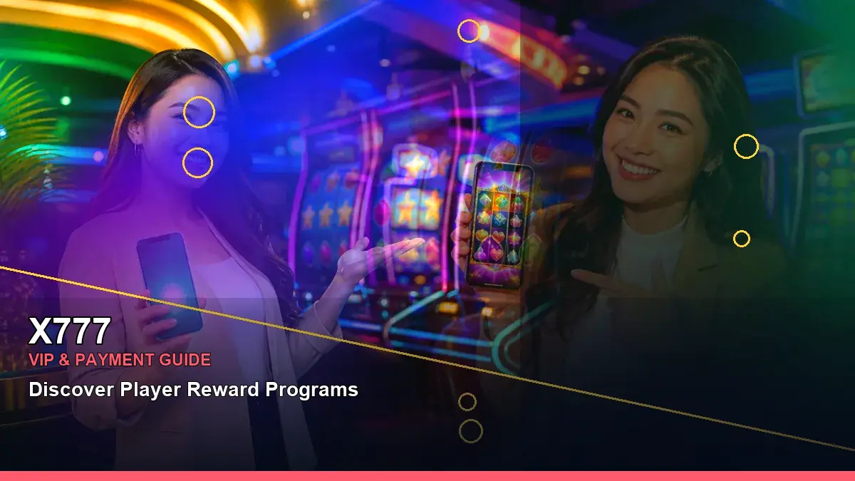 X777 lucky reels online slot games in a left close-up scene for the X777 promotion information for Philippine users player
